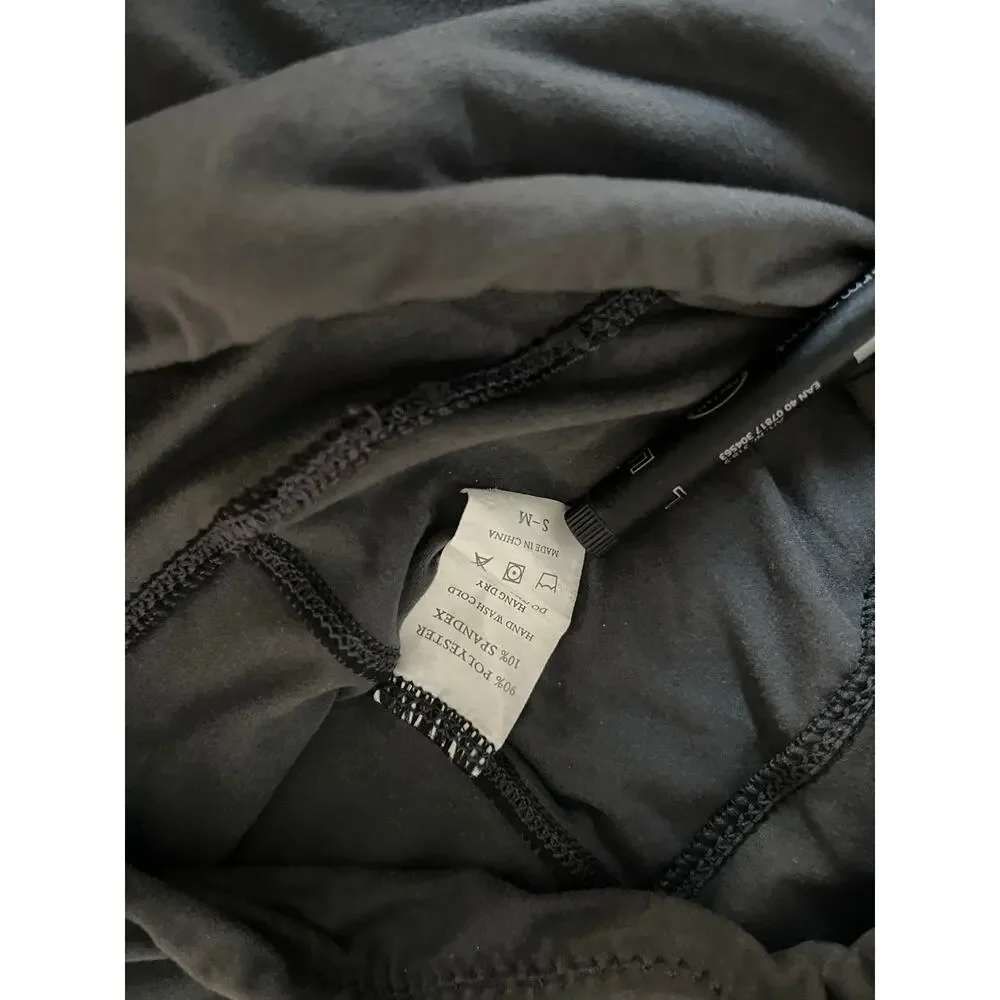 Unbranded Girls Solid Black Stretch Leggings Youth Size Small-Medium